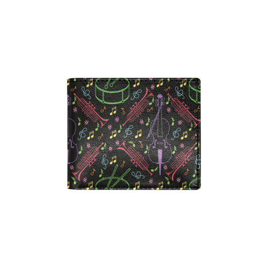 Cello Neon Pattern Print Design 02 Men's ID Card Wallet