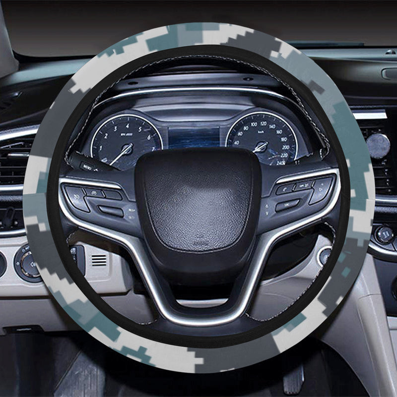 ACU Digital Urban Camouflage Steering Wheel Cover with Elastic Edge