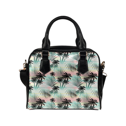Palm Tree Pattern Print Design A03 Shoulder Handbag