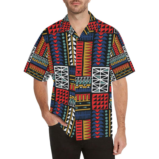 Kente Pattern Print Design 02 Men's Hawaiian Shirt