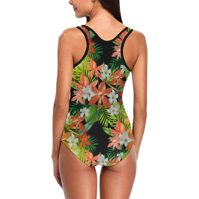 Amaryllis Pattern Print Design AL07 Women Swimsuit