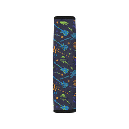 Rock and Roll Pattern Print Design A04 Car Seat Belt Cover