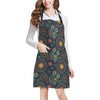 Owl Boho Style Pattern Print Design A04 Apron with Pocket