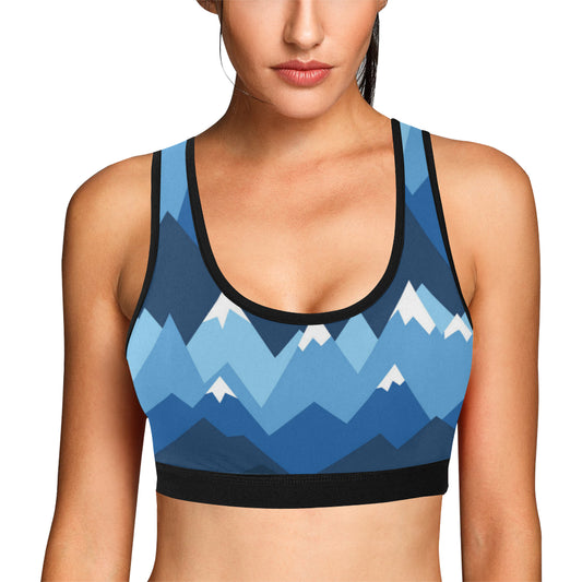 Mountain Pattern Print Design 04 Sports Bra