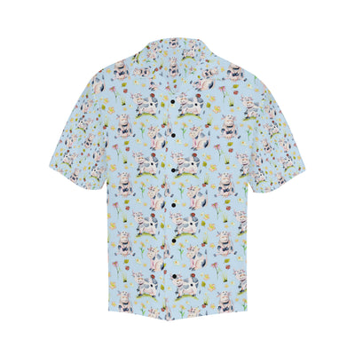 Cow Happy Pattern Print Design 05 Men's Hawaiian Shirt