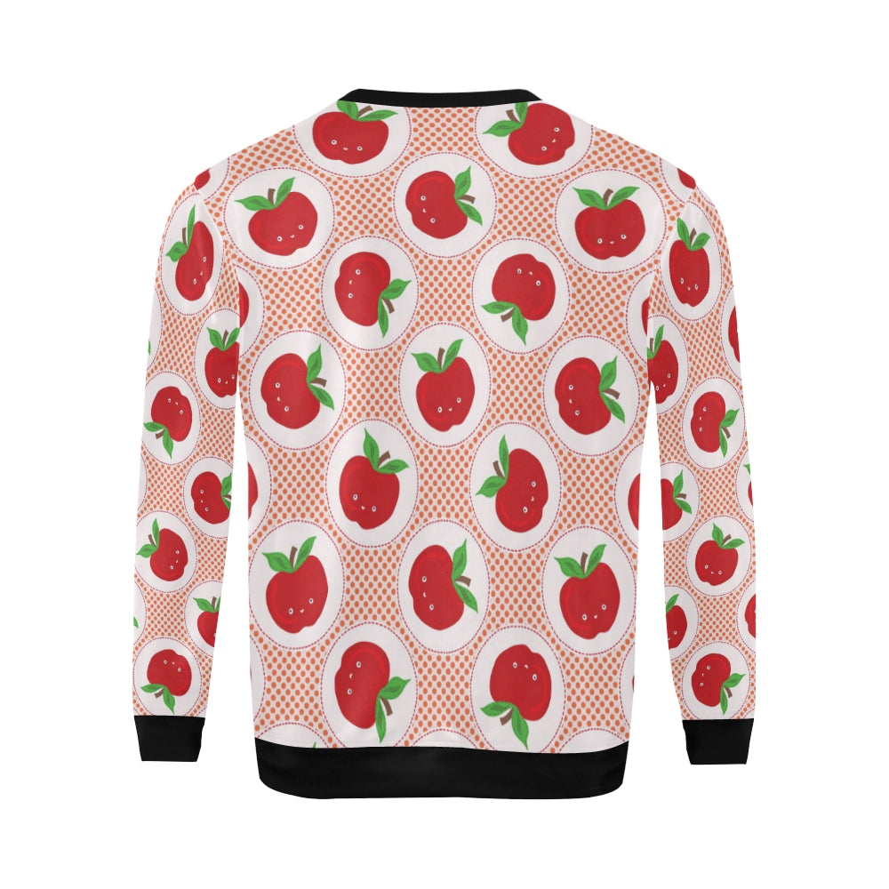 Apple Pattern Print Design AP08 Men Long Sleeve Sweatshirt