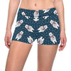 Polar Bear Pattern Print Design PB05 Yoga Shorts