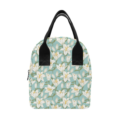 Lily Pattern Print Design LY09 Insulated Lunch Bag