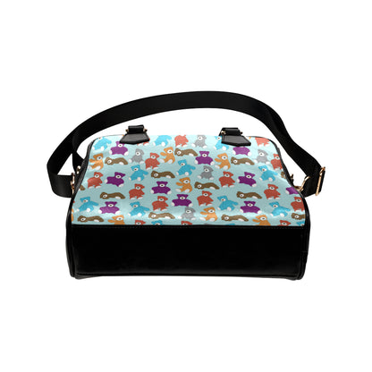 Bear Cute Pattern Print Design 03 Shoulder Handbag