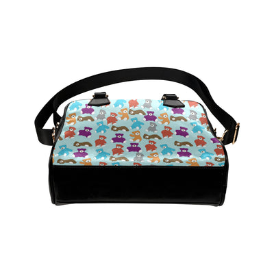 Bear Cute Pattern Print Design 03 Shoulder Handbag