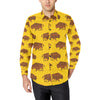 Bison Native Pattern Print Design 01 Men's Long Sleeve Shirt