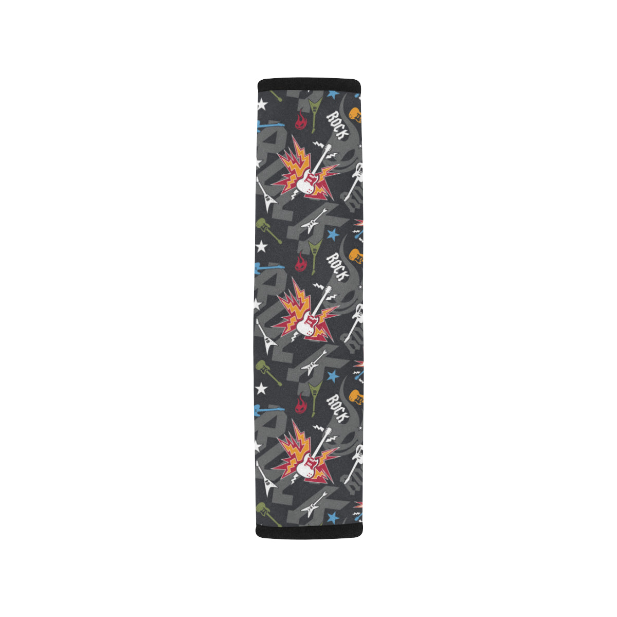 Rock and Roll Pattern Print Design A01 Car Seat Belt Cover