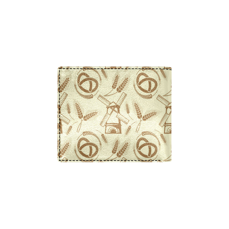 Agricultural Windmills Print Design 03 Men's ID Card Wallet