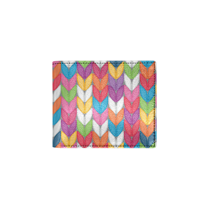 Knit Pattern Print Design 01 Men's ID Card Wallet