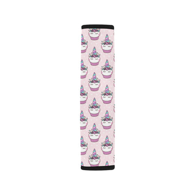 Cupcakes Unicorn Print Pattern Car Seat Belt Cover