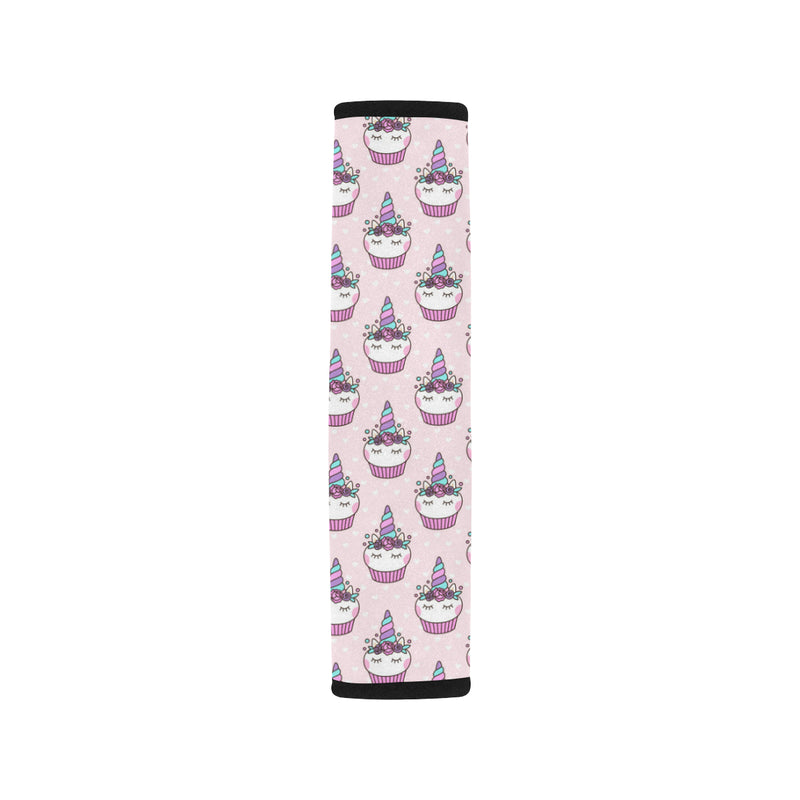 Cupcakes Unicorn Print Pattern Car Seat Belt Cover