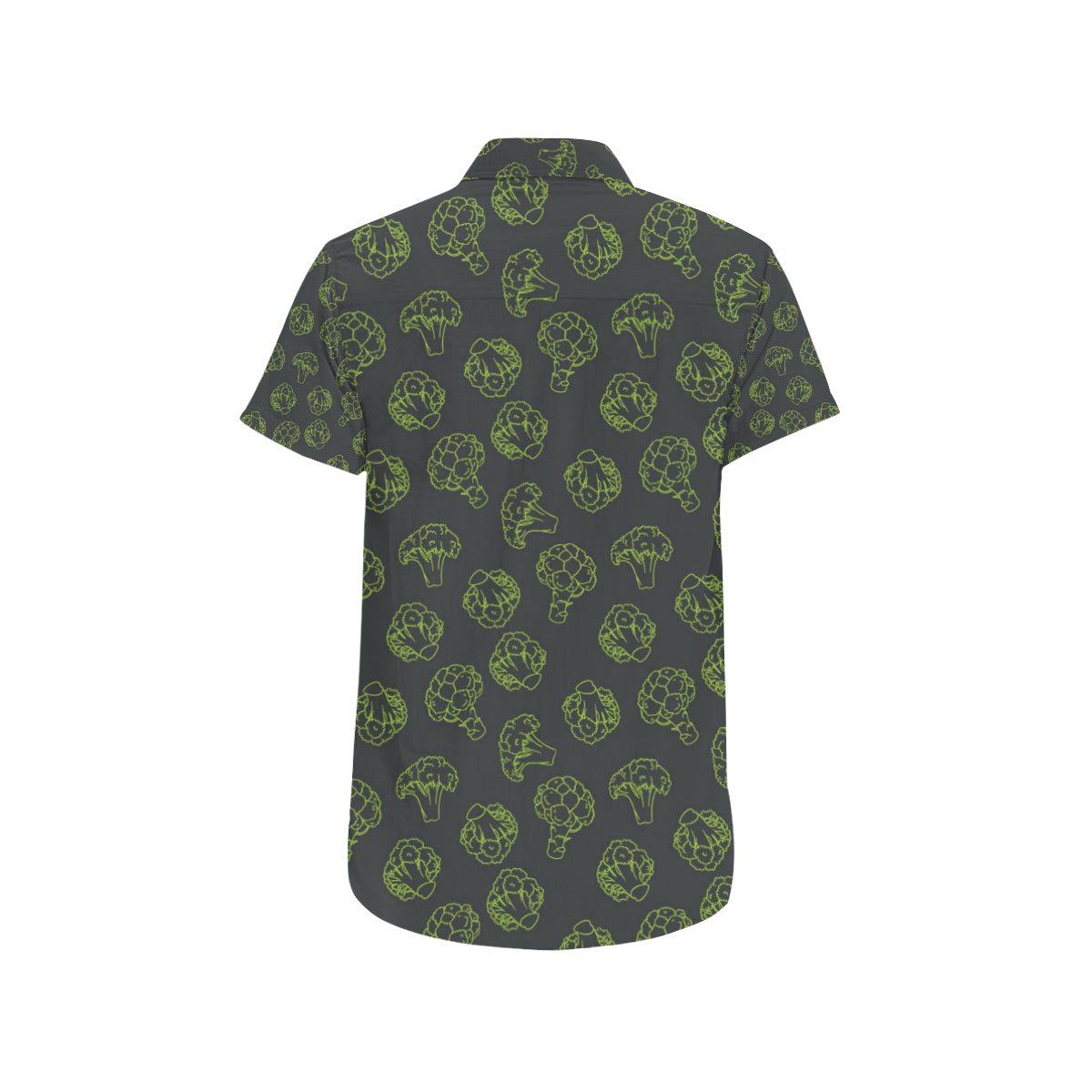 Broccoli Pattern Print Design 01 Men's Short Sleeve Button Up Shirt