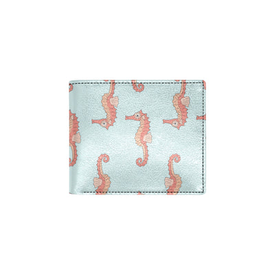 SeaHorse Pattern Print Design 01 Men's ID Card Wallet