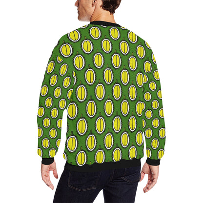 Durian Pattern Print Design DR01 Men Long Sleeve Sweatshirt