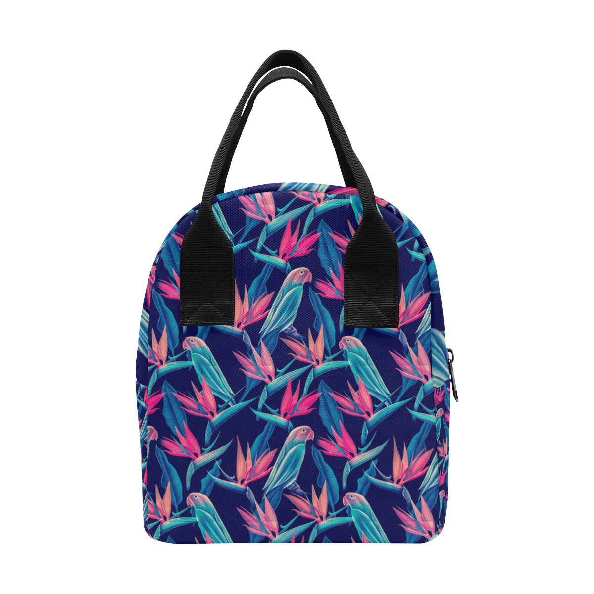 Tropical Flower Pattern Print Design TF024 Insulated Lunch Bag