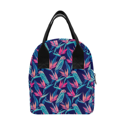 Tropical Flower Pattern Print Design TF024 Insulated Lunch Bag