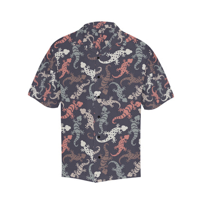 Gecko Pattern Print Design 02 Men's Hawaiian Shirt
