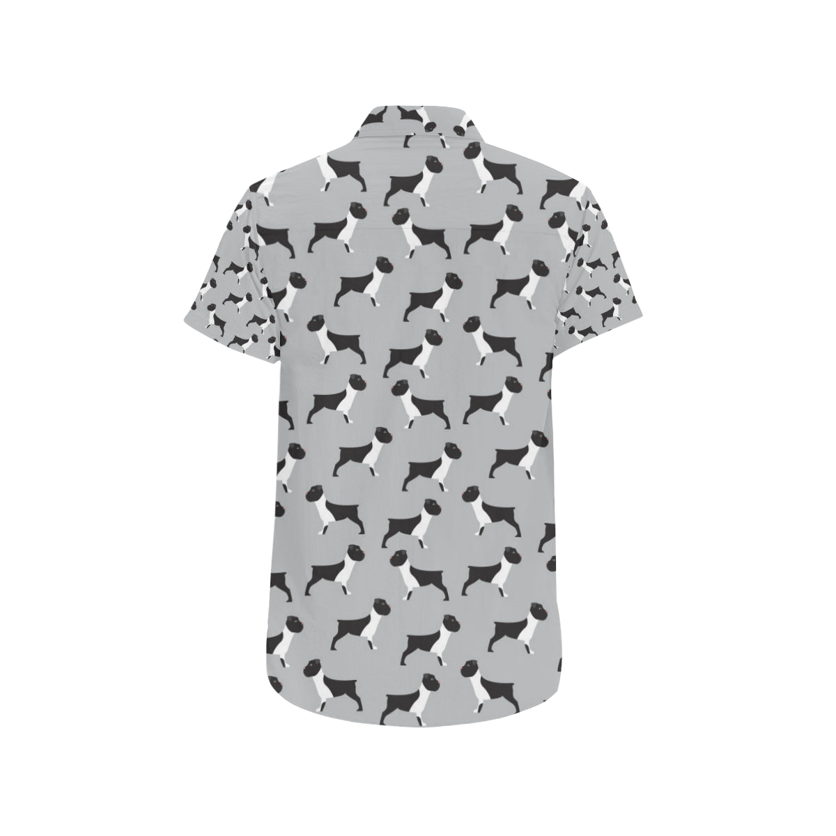 Boxers Pattern Print Design 01 Men's Short Sleeve Button Up Shirt
