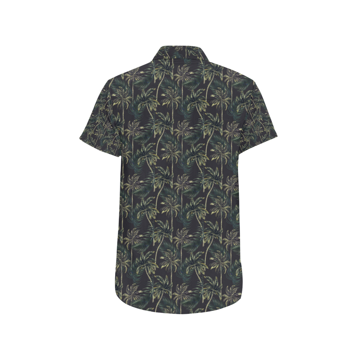 Palm Tree Background Design Print Men's Short Sleeve Button Up Shirt