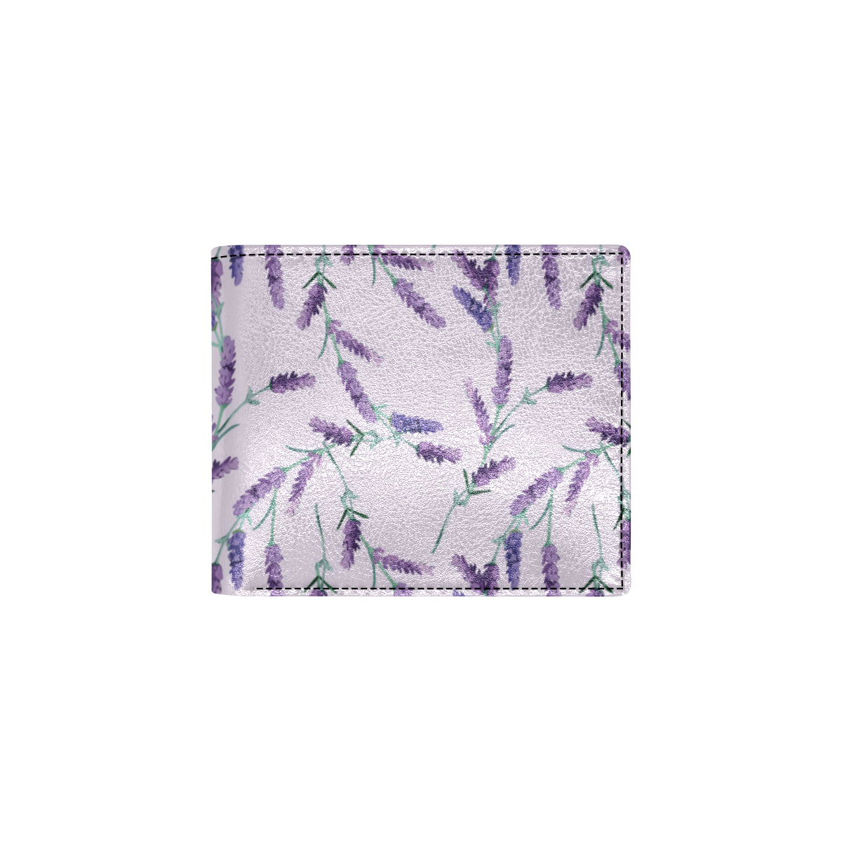 Lavender Pattern Print Design 02 Men's ID Card Wallet