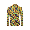 Sunflower Pattern Print Design SF012 Men's Long Sleeve Shirt
