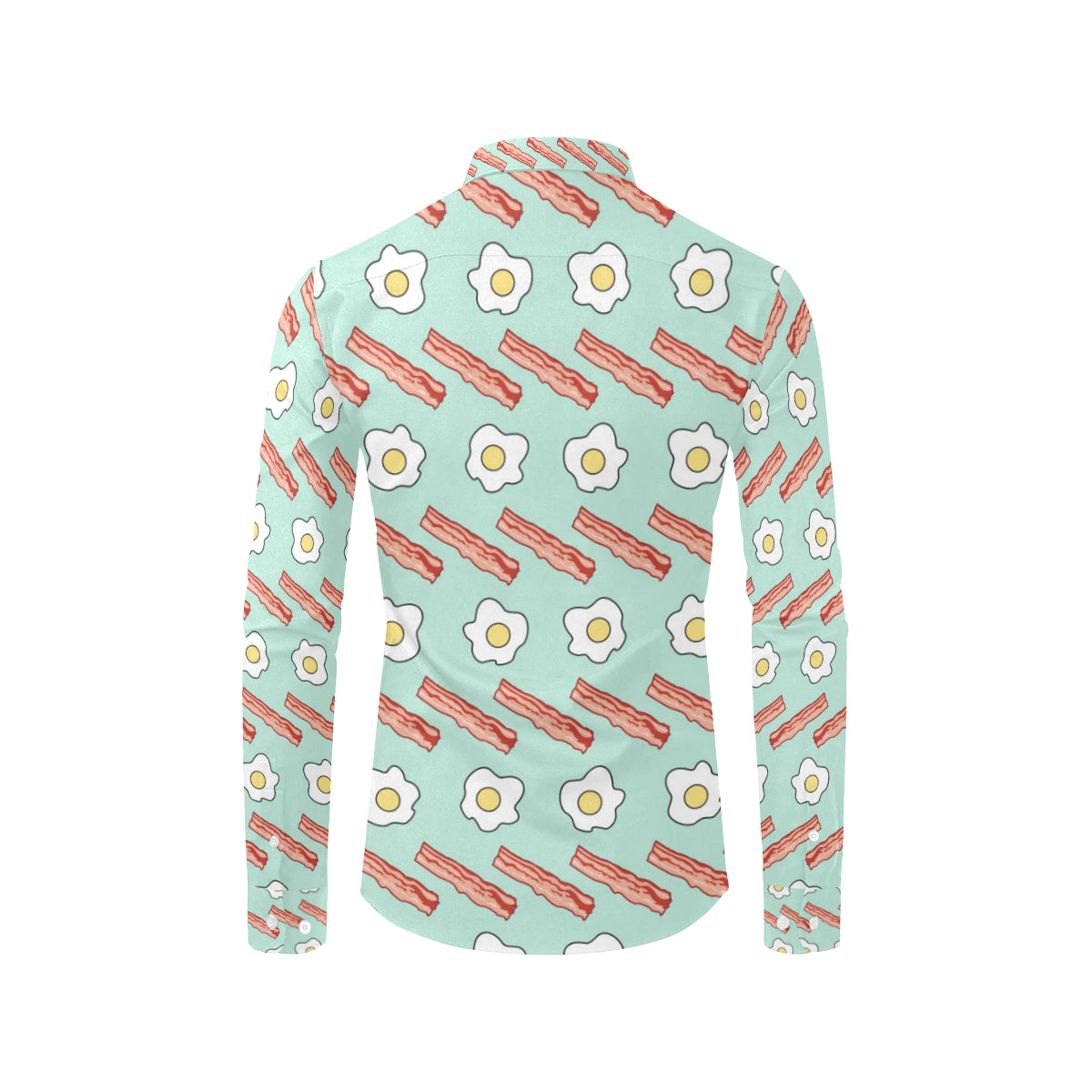 Bacon Sausage Pattern Print Design 01 Men's Long Sleeve Shirt