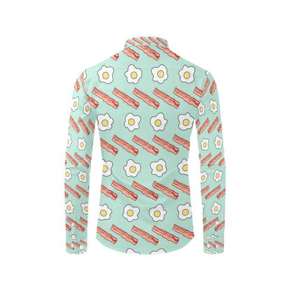 Bacon Sausage Pattern Print Design 01 Men's Long Sleeve Shirt