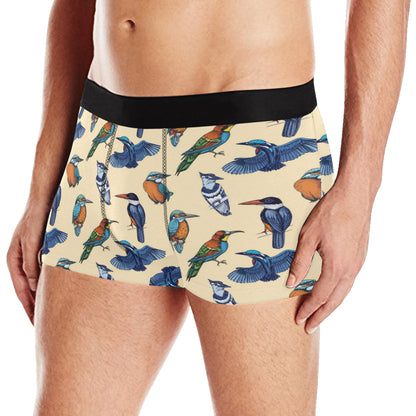 Kingfisher Bird Pattern Print Design 04 Men's Boxer Briefs