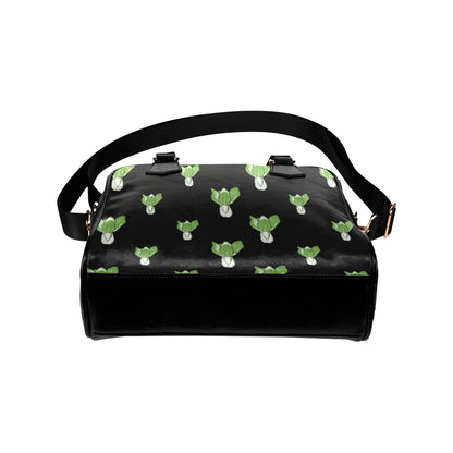 Kale Pattern Print Design 02 Shoulder Handbag