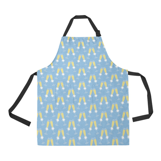 Champagne Pattern Print Design 06 Apron with Pocket