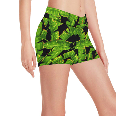 Banana Leaf Pattern Print Design BL06 Yoga Shorts