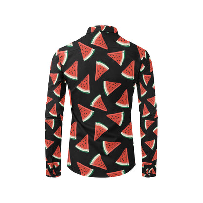 Watermelon Pattern Print Design WM01 Men's Long Sleeve Shirt