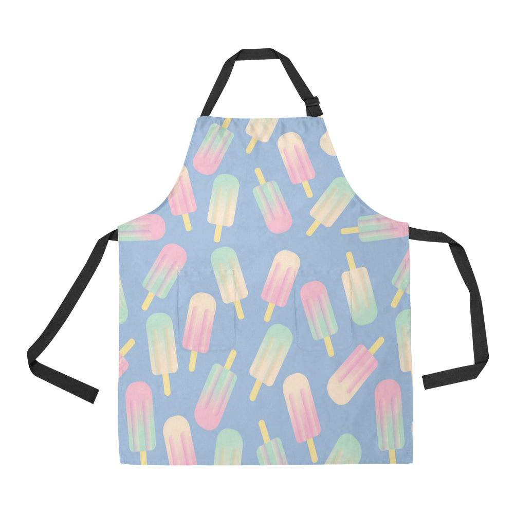 Ice Cream Pattern Print Design 05 Apron with Pocket