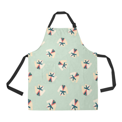 Karate Pattern Print Design 02 Apron with Pocket