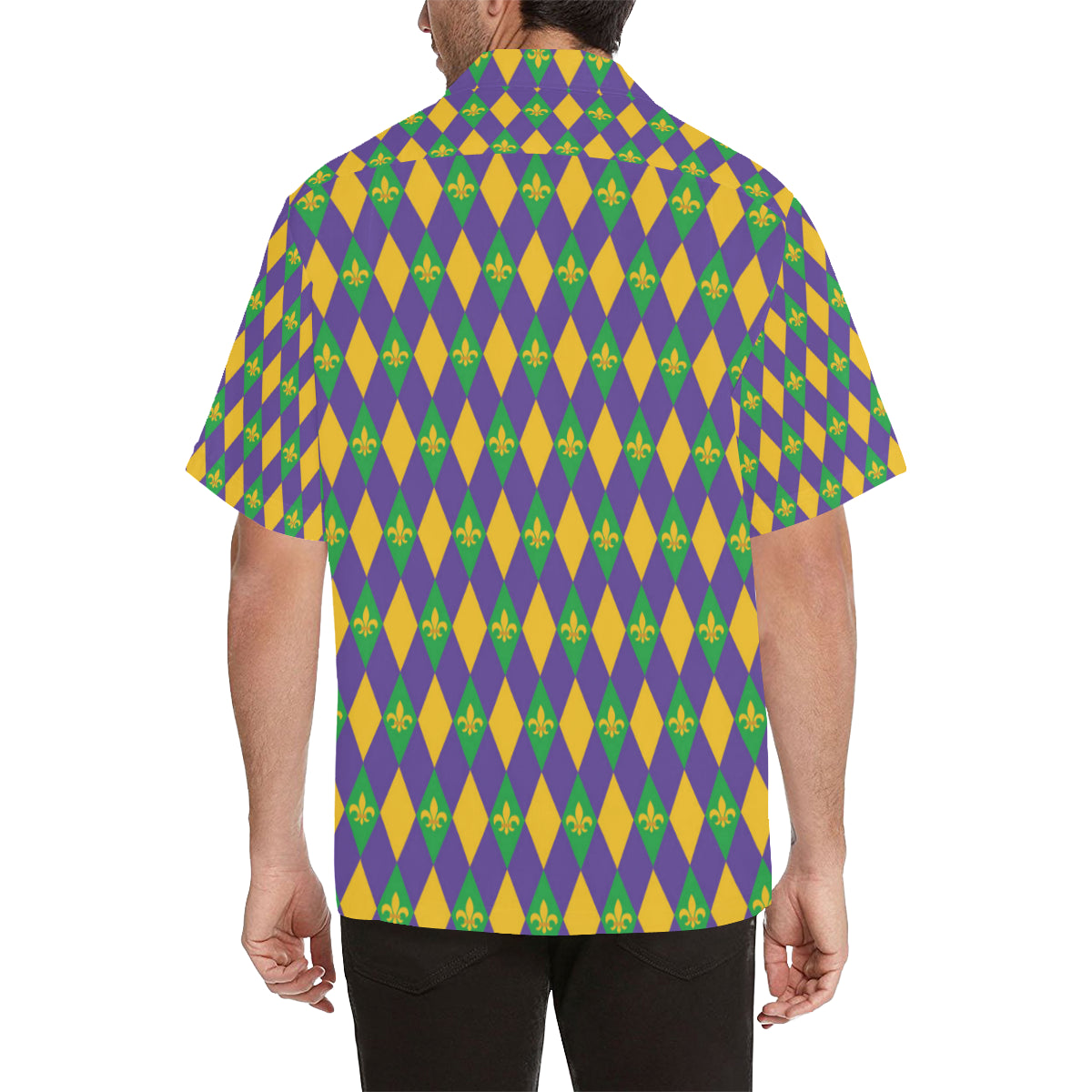 Mardi Gras Pattern Print Design 05 Men's Hawaiian Shirt