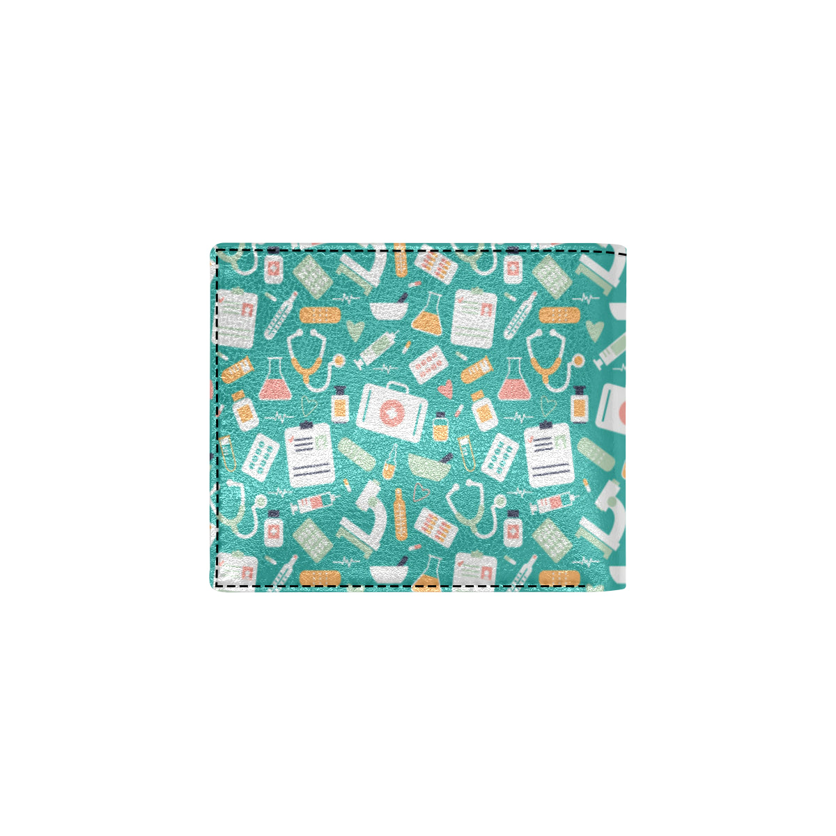 Medical Pattern Print Design 03 Men's ID Card Wallet