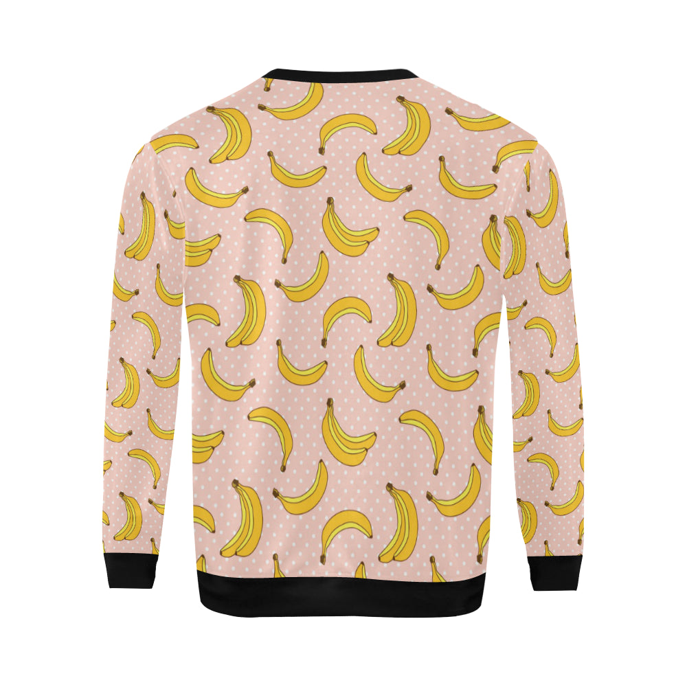 Banana Pattern Print Design BA06 Men Long Sleeve Sweatshirt
