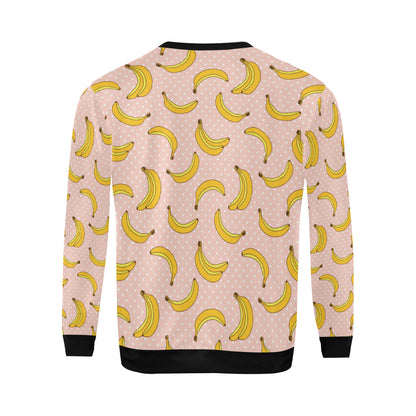 Banana Pattern Print Design BA06 Men Long Sleeve Sweatshirt