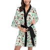 Camper Tent Pattern Print Design 01 Women's Short Kimono