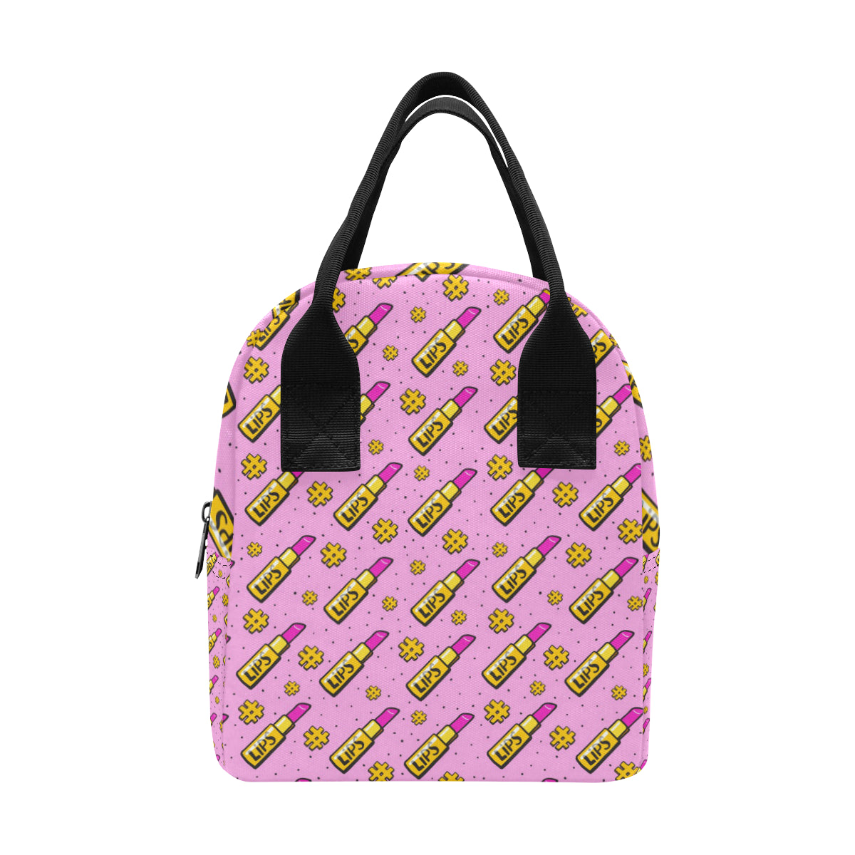 Lipstick Pattern Print Design LT03 Insulated Lunch Bag