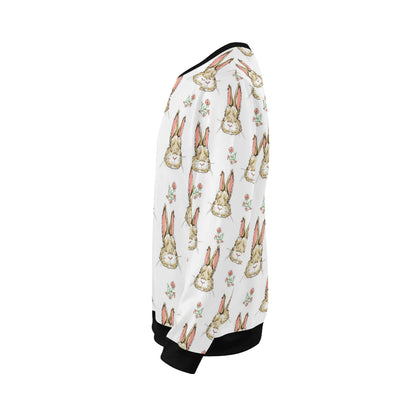 Rabbit Pattern Print Design RB09 Men Long Sleeve Sweatshirt