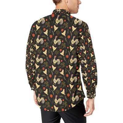 Chicken Pattern Print Design 04 Men's Long Sleeve Shirt