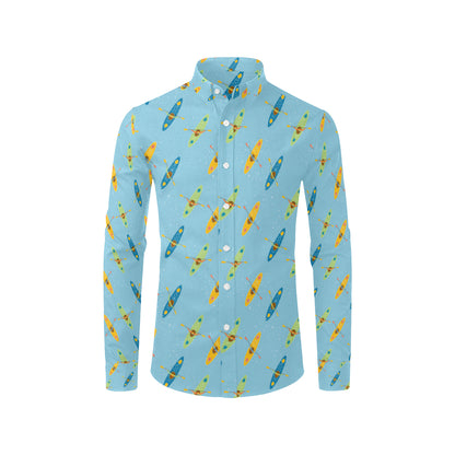 Kayak Pattern Print Design 04 Men's Long Sleeve Shirt