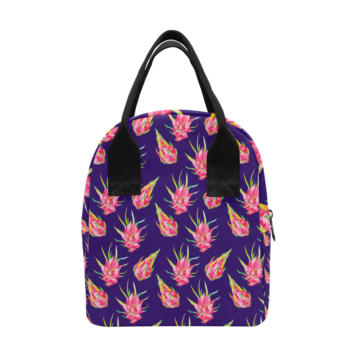 Dragonfruit Pattern Print Design DF02 Insulated Lunch Bag