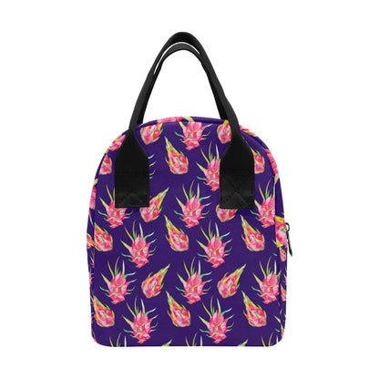 Dragonfruit Pattern Print Design DF02 Insulated Lunch Bag